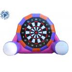6m PVC Tarpaulin Inflatable Kick Dart Board Soccer Game With Velcro Balls Purple Color for sale