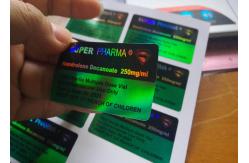 China Custom Hologram 10ml Glass Vial Labels / Pharmacy Bottle Labels Super Pharma Deisgn supplier