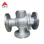 Titanium Three Way Ball Valve ASME16.34 Ti Gr1 Gr2 6 Inch Ball Valve for sale