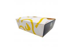 China Anti Dirty Greaseproof Food Container Paper Box Rectangle Shape For Restaurant supplier
