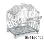 4 Gauge Collapsible Wire Container With Lockable Hinged Lids  40” Long X 32” Wide for sale