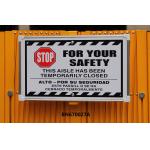 Warehouse Heavy Duty Steel Portable Folding Security Gates With Warning Label