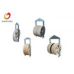 Overhead Transmission Line Wire Rope Pulleys 822mm Large Diameter Stringing Block for sale