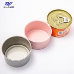 Metal Round Small Container Packed For Dog Food , Cat Food Or Other Animals Food for sale