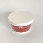 Single Wall Ice Cream Paper Cup With Lid 4oz 130ml Red Takeaway Containers for sale