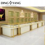 Simple Fashion Golden Jewellery Display Counter No Installation And Can Be Used Directly for sale