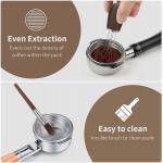 Natural Wood Handle Espresso Needle Distributor Tool With Wood Stand