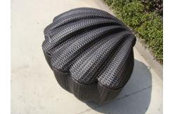 China Garden Shell Shaped Wicker Rattan Storage Box With UV Resistant supplier