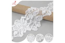 China White Flower 2CM Water Soluble Lace Trim For Apparel , Handicraft supplier
