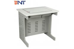 China Cold Rolled Steel Flip Top Computer Desk , Manual Rotating Single Computer Table supplier