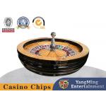 Solid Wood 82cm Manual Roulette Wheel Board Casino Customized Poker Table Games Top Wheel for sale