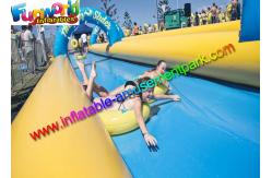 China Giant 100M Famous Inflatable Big Water Slide , Inflatable City Slide  For Summer supplier