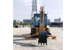 China Hydraulic 4 Wheel Backhoe Loader Bucket Capacity 4.5m Construction Engineering Equipment supplier