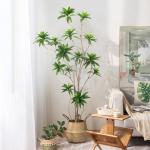 Artificial special-shaped dracaena Reflexa tree green home deco hotel office potted tree