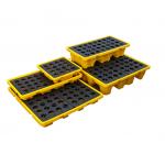Yellow Plastic Spill Pallets For Totes Chemical Ibc Tote Spill Containment
