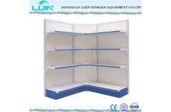 China Double / Single Sided Convenience Store Shelving , Metal Grocery Display Racks supplier