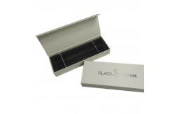China Simple Elegant Custom Logo Print Black Watch Strap Box Packaging Paper Box supplier