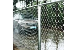 China 100ft 8ft 6ft Black Galvanized Chain Link Fence Galvanized Diamond Wire Mesh supplier