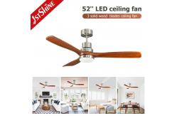 China Restaurant 220 Volt Decorative Ceiling Fan With Led Light Remote supplier