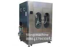 China 0.8MPa 1000ml 4 Head Self Flow Bottle Filling Line supplier