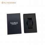 Luxury Custom Logo Black Lid And Base Rigid Boxes Paper Box Cardboard Paper Packaging Watch Box Packaging With EVA for sale