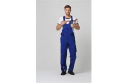 China Royal Blue 250gsm Mens Work Uniforms , 6535 Work Bib Pants supplier