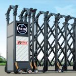 Stainless Steel Bending Shape Retractable Driveway Gate Electric Automatic Door for sale