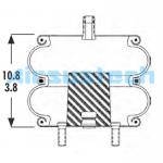 2B9-230 Rubber Bellows Goodyear Air Spring 3.5 Kg Weight With Steel Plate Air Suspension for sale