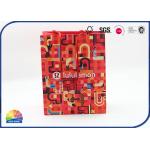 CMYK 4C Printed Customized Paper Gift Bags Resuable Eco Friendly With Ribbon Handle