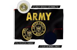China Army Crest Flag USA Polyester Single Reverse Outdoor Canvas Header supplier