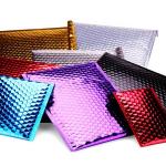 Colorful Anti - Rub Metallic Bubble Mailers , Custom Logo Padded Mail Bags for sale