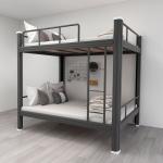 China Double Bed King Size Metal Frame Adult Loft Bed Steel Bunk Bed Factory Supply for sale