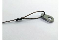 China 1.2mm Extension Spring Safety Cable Loop Wire Rope With Stainless Steel Sheet supplier
