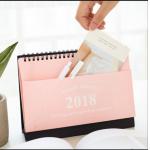 Colorful Paper Desk Wall Calendar Multi Functional With Storage Money Inner Pocket for sale