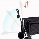 Adjustable Handle Camping Folding Wagon 4 Wheels 150 Lbs Capacity Double layer