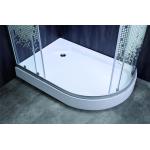 Stylish Quadrant Shower Enclosures With White Mosaic Patterned Glass For Modern