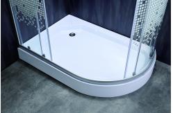China Stylish Quadrant Shower Enclosures With White Mosaic Patterned Glass For Modern supplier