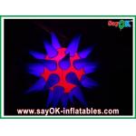 Attractive 12 Led Lighting Inflatable Star 190T Nylon Cloth Purple And Red for sale