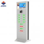 24 Port Sharing Rental Station Movable Charging Kiosk With 22 Inch Advertising LCD Screen for sale