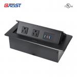 Rectractable Tabletop Pop Up Floor Outlet Desk Socket Box UL Certified for sale