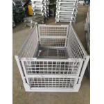 China High quality industrial collapsible storage stacking galvanized euro metal steel wire mesh pallet cage for sale manufacturer