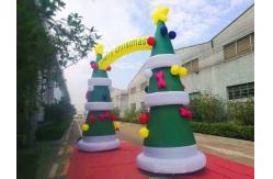 China Customized 8OZ Fabric Inflatable Advertising Christmas Arch With Digital Printing supplier