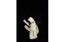 China Silver Luminous Strong Reflective Stretch Fabric High Vis Jacket Material EN20471 ANSI107 supplier