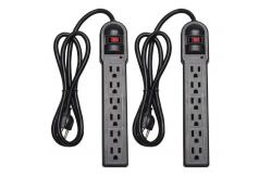 China Environmental Protection Desk Mount Power Strip 6 - Hole American Fireproof Plug supplier