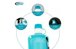 China Silicone Bag Pouch Hiking Customized Double Sealing Collapsible 500ml Drinking Water supplier