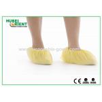 Medical CPE Shoe Cover Waterproof Colorful Prevent Splash With Elastic Rubber for sale