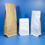 Custom Plastic Flat Bottom Widen Side Gusset Coffee Bag With Air Valve