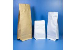 China Custom Plastic Flat Bottom Widen Side Gusset Coffee Bag With Air Valve supplier