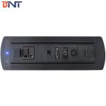 The Black 180 Degrees Overturn Angle Manual Tabletop Pop Up Media Connector With OEM/ODM for sale