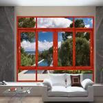 Soundproof Double Tempered Glass Window , Aluminium Laminated Glass Sliding Window